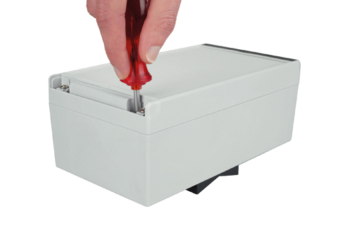 Enclosure can be mounted without opening the lid (protecting the electronics inside)